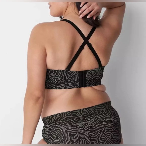 Cacique Comfort Bliss Multi-Way Strapless Bra in Animal Sand Dollar Size 44C - Picture 8 of 9